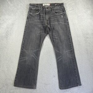 Levis 527 Jeans Mens 31x30 Gray Denim Pants Low Boot Cut Distressed Cowboy Y2K